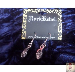 Rock Rebel Hand Grenade drop ear-rings