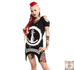 Vixxsin Lost Soul sailor shirt with suspender straps