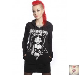 Heartless Jasmine hoodie with pentacle cut-out back 